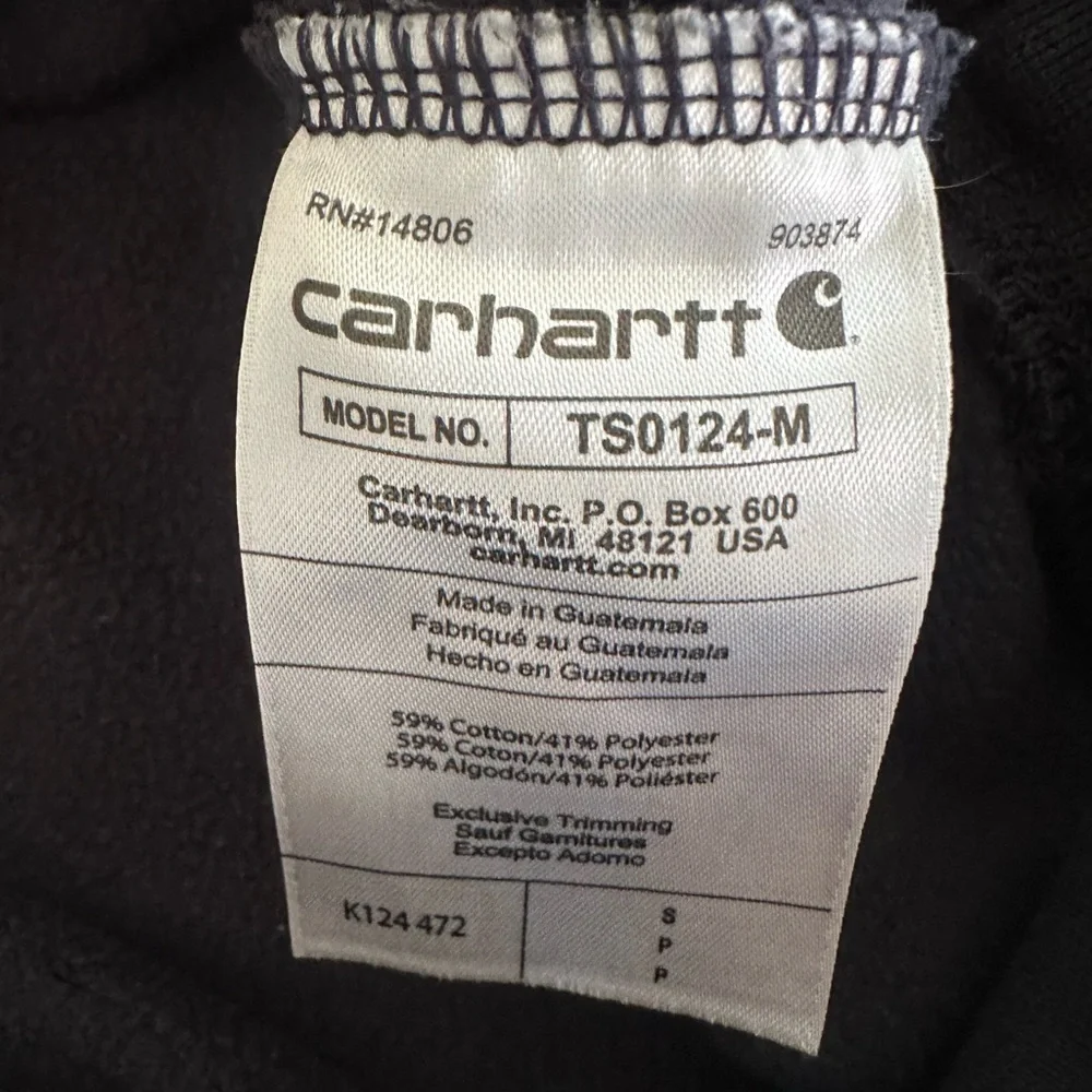 Carhartt Loose Fit Men's Size Small Navy Blue Crewneck Sweatshirt - Picture 5 of 7